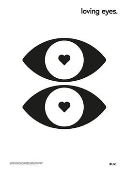 Loving Eyes, abstract illustration van Michel Rijk