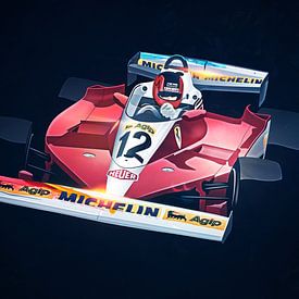 Ferrari Gilles Villeneuve van Nylz Race Art