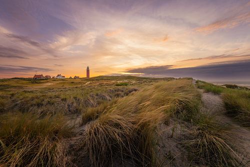 Leuchtturm von Texel bei Sonnenaufgang