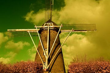 Sint Oda molen infrarood fotografie van Jolanda de Jong-Jansen