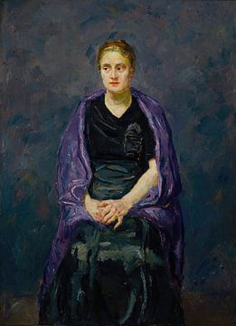 Max Beckmann - Portret van een nerts met een violette sjaal (1910) van Peter Balan