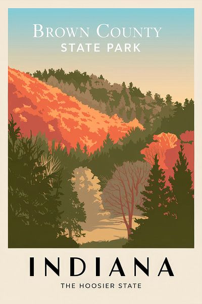 Brown County, Indiana van Poster Art Shop