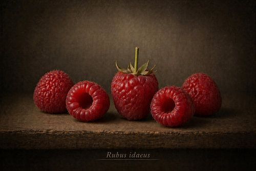 Framboos — stilleven in klassiek licht