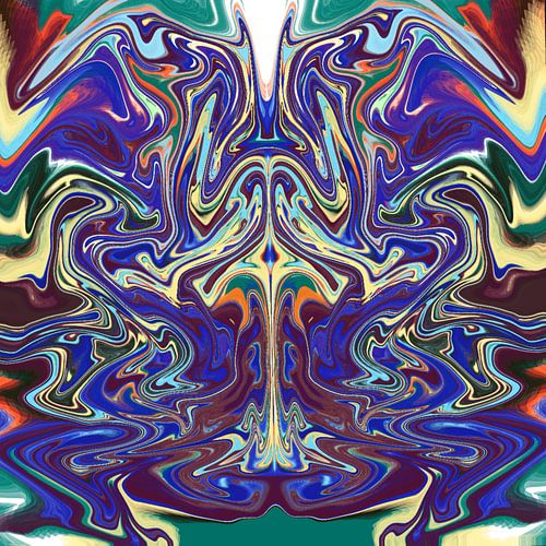 Abstrakte mit ein Muster als Stier mit verschiedenen Farben und Mustern