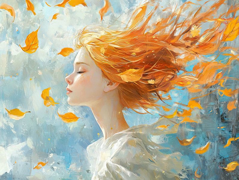 Orangefarbenes Haar von Kunst Laune