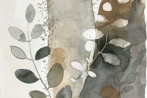 Botanisch abstract in Japandi stijl
