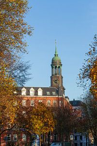 Hamburger Michel im Abendlicht, Hamburg, Deutschland