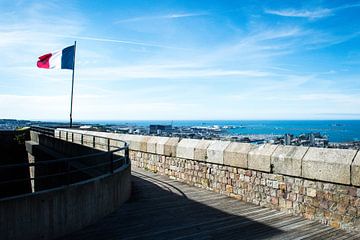 The french proud high above Cherbourg