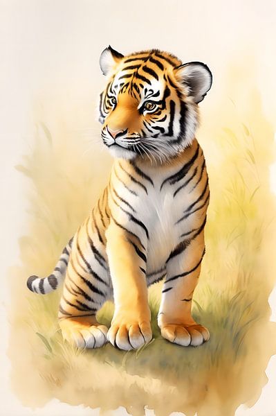 Young tiger in the wild III by DeVerviersBelgium