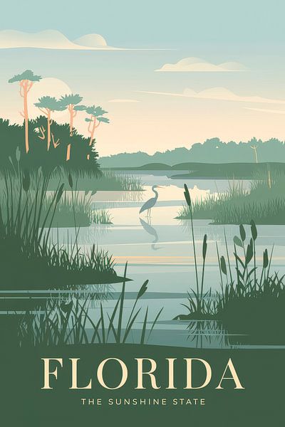 Florida Vintage Reisposter van Poster Art Shop
