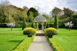 Walking towards the gazebo