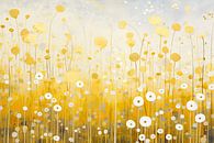 Wild Flowers in Gold and White, Gustav Klimt by Caroline Guerain thumbnail