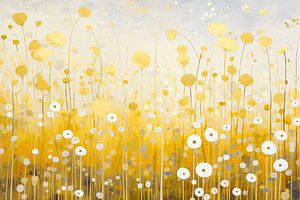 Fleurs sauvages en or et blanc, Gustav Klimt