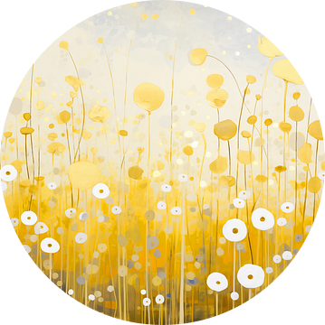 Wilde Bloemen in Goud en Wit, Gustav Klimt van Caroline Guerain