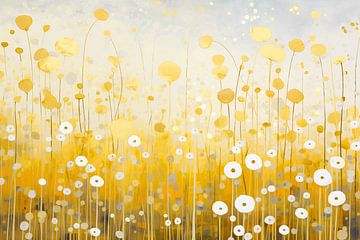 Wildblumen in Gold und Weiß von Caroline Guerain