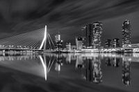 Rotterdamer Skyline schwarz-weiß