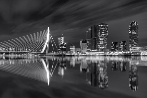 Rotterdam skyline black and white
