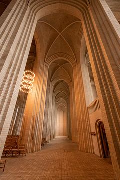 Interior of Grundtvig Church in Copenhagen, Denmark 9/9