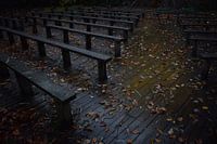 Bancs en bois dans le Land van Ooit