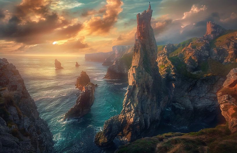 Mystisches Küstenlicht von fernlichtsicht