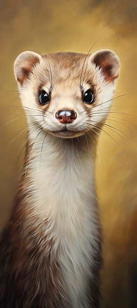 Furet réaliste doré par La collection ARTEO