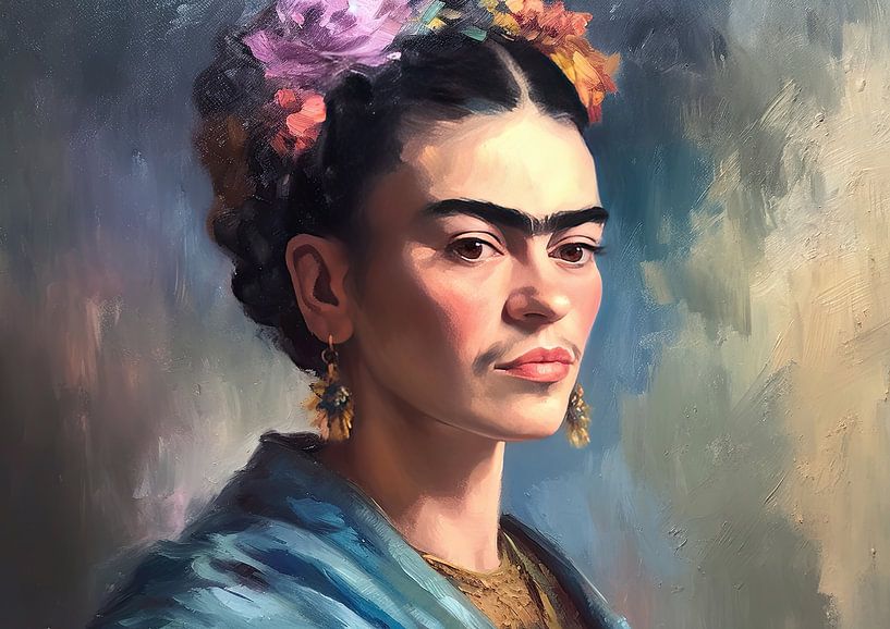 Frida Poster - Frida Impression d'art Peinture d'art par Niklas Maximilian