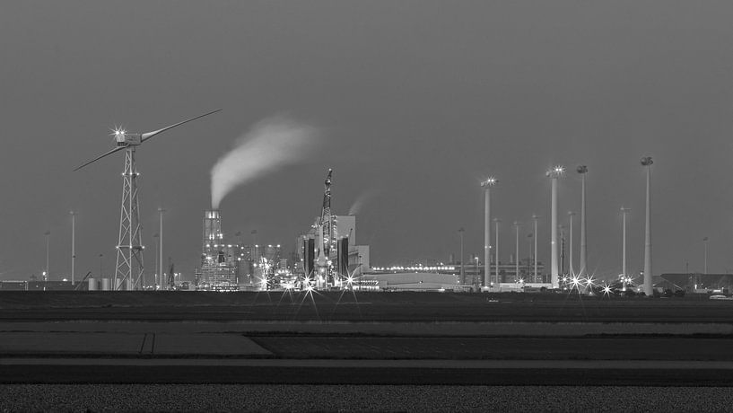 Industry Eemshaven in Black and White by Marga Vroom