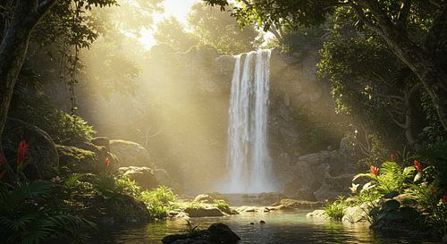 Tropische waterval oase