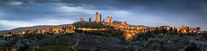 San Gimignano Panorama in der Toskana in Italien von Voss Fine Art Fotografie