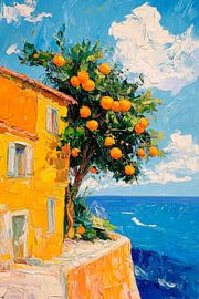 Sinaasappelboom kust van Poster Art Shop