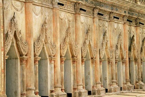 Temple wall in Myanmar