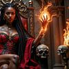 ZARYTHA - Eine verführerische Voodoo Priesterin auf ihrem Thron von INFERAURUM