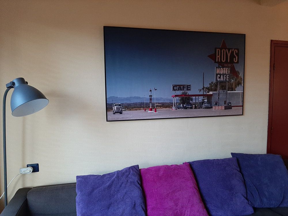 Roy`s tankstation op Route 66  van Kurt Krause 