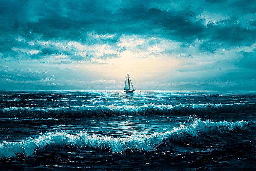 Rustgevend berglandschap met rivier van Imperial Art House