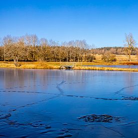 Korte winterwandeling op een mooie zonnige dag langs de voormalige grens tussen Thüringen, Hessen & Beieren - Fladungen - Rhön - Duitsland van Oliver Hlavaty