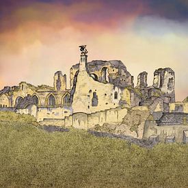 Château de Valkenburg, ruine du château de Valkenburg sur Edo Illustrator