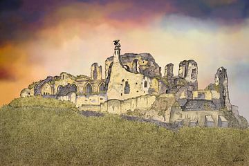 Artwork: Kasteel Valkenburg, Kasteelruïne Valkenburg