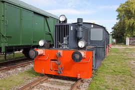 Old locomotive in Magdeburg's Port of Science by t.ART