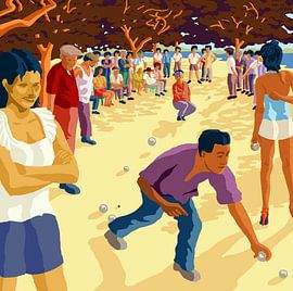 Petanque in Saint Tropez by Johannes Rohen