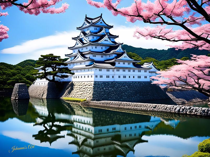 Castle Dreamscape - Himeji Castle, Japan 1 by Johannas Art Creations