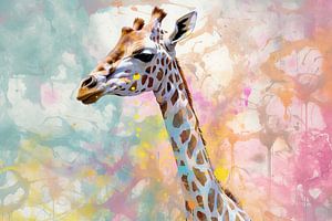 Giraffe Zeichnung | Moderne Malerei