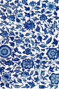Blauw bloemenpatroon, Owen Jones