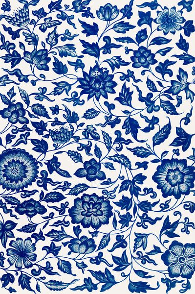 Blauw bloemenpatroon, Owen Jones van Meesterlijcke Meesters