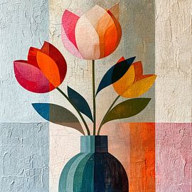 Gefäß des blühenden Spektrums von Kunst Laune