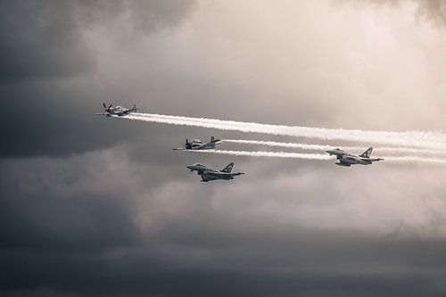 Flying Bulls in Formation