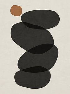 Moderne Abstrakte Organische Geometrische Farbkunst