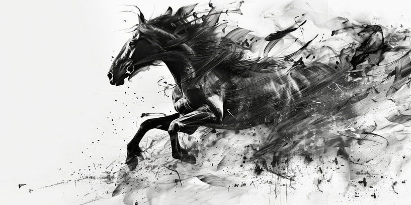 Cheval noir par ARTemberaubend