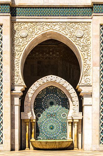 Brunnen mit Mosaik Hassan-II.-Moschee in Casablanca von Dieter Walther