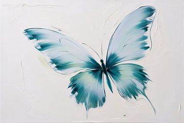 Abstracte vlinder in blauwtinten van Art & Soul Creations