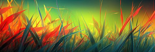 Abstract surreal grass background